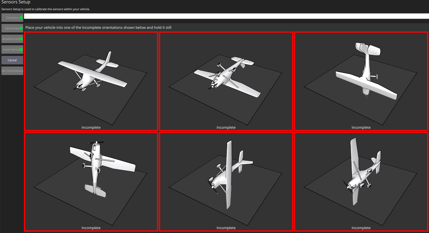 px4 sensor config